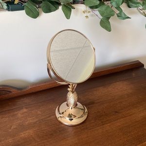 Pineapple cosmetic double sided mirror